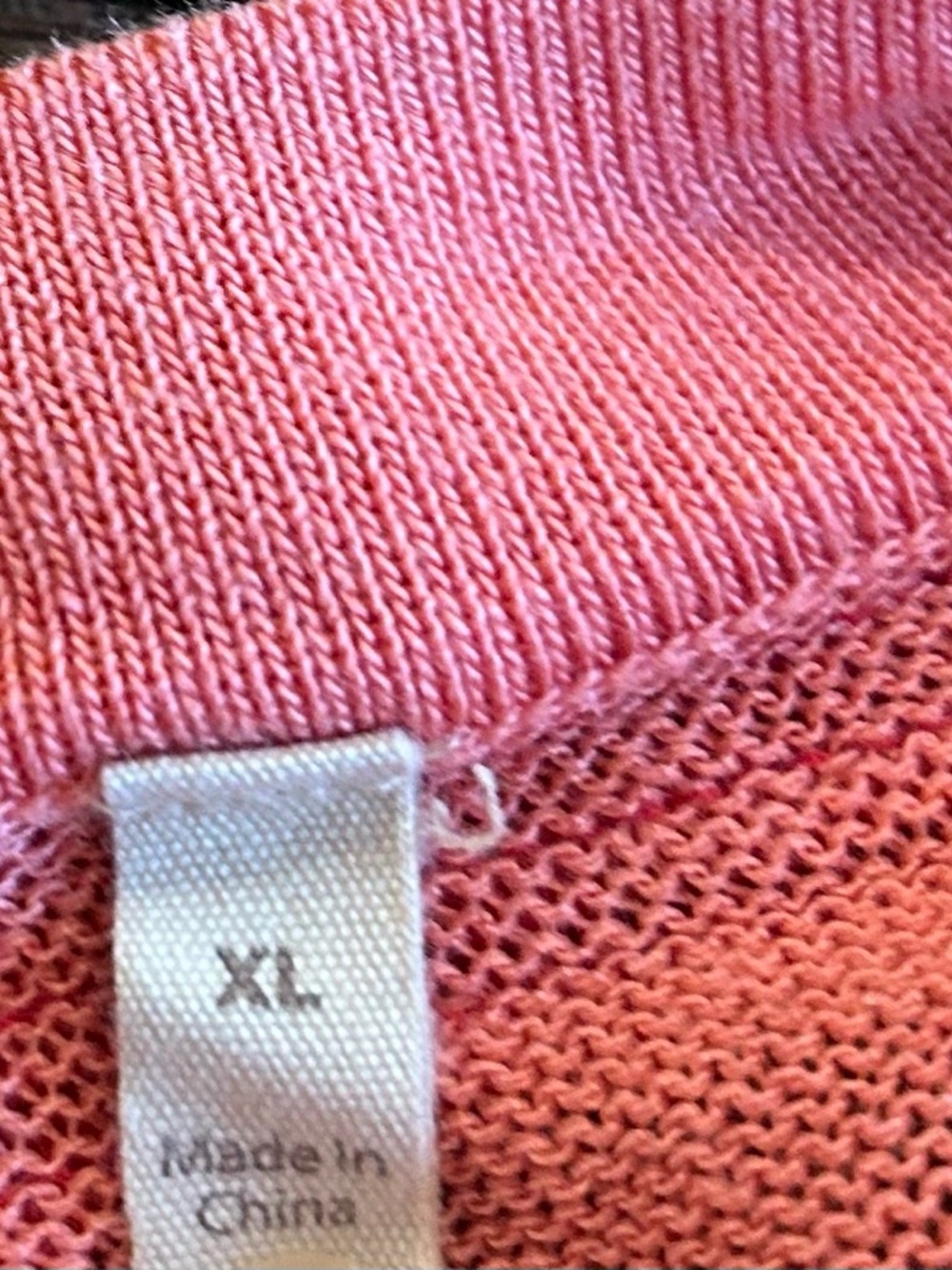 Soft Surroundings Palm Beach Sweater Tunic Size XL Coral Red Linen Blend - Picture 14 of 15